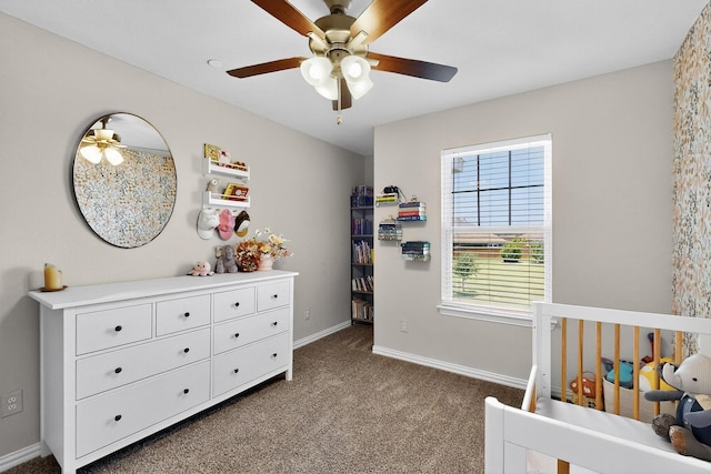 1848 Indigo Ln, Forney, TX 75126 - carpeted bedroom with a nursery area and a ceiling fan