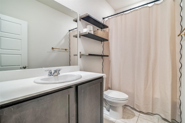276 Jefferson Ln, Fate, TX 75189 - full bathroom with tile patterned floors, vanity, and a shower with shower curtain