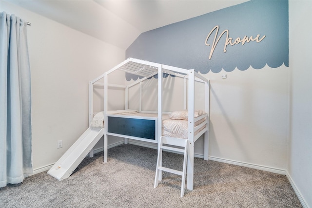 276 Jefferson Ln, Fate, TX 75189 - carpeted bedroom featuring lofted ceiling and baseboards