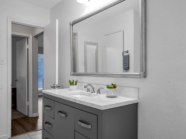 1013 Huntersglen Dr, Mesquite, TX 75150 - bathroom with vanity and wood finished floors