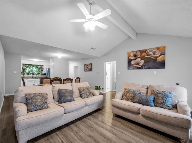 1013 Huntersglen Dr, Mesquite, TX 75150 - living room with wood finished floors and ceiling fan