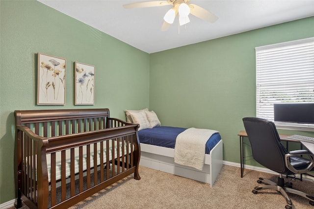 14800 Star Creek Dr, Aledo, TX 76008 - carpeted bedroom with a desk and ceiling fan