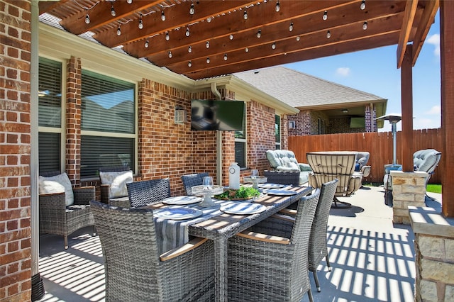 14800 Star Creek Dr, Aledo, TX 76008 - view of patio / terrace featuring outdoor dining space