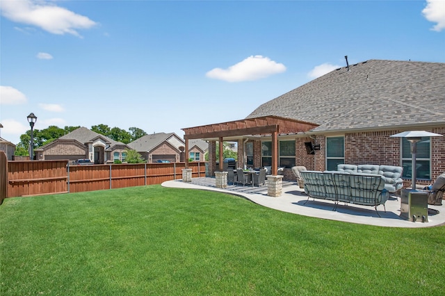 14800 Star Creek Dr, Aledo, TX 76008 - view of yard with outdoor lounge area and a patio area