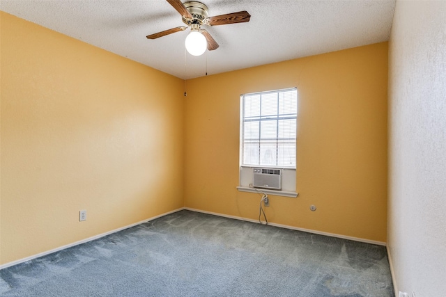 1524 Regent St, Mesquite, TX 75149 - unfurnished room featuring carpet floors, cooling unit, a ceiling fan, and a textured ceiling