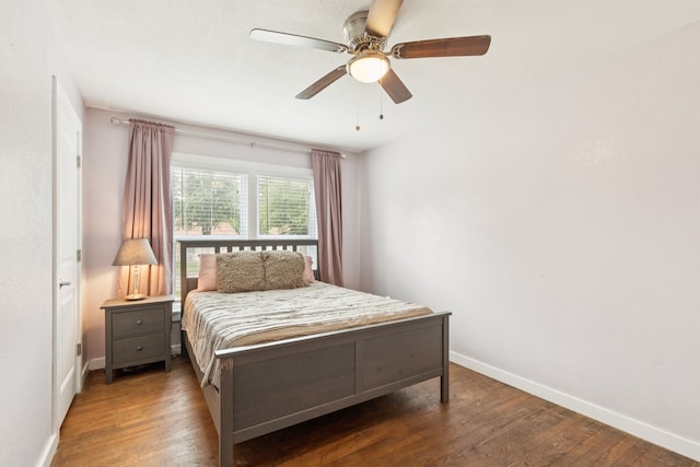 5029 Jerri Ln, Haltom City, TX 76117 - bedroom with wood finished floors and a ceiling fan