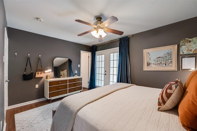 714 Silverstone Dr, Richardson, TX 75080 - bedroom with wood finished floors and ceiling fan