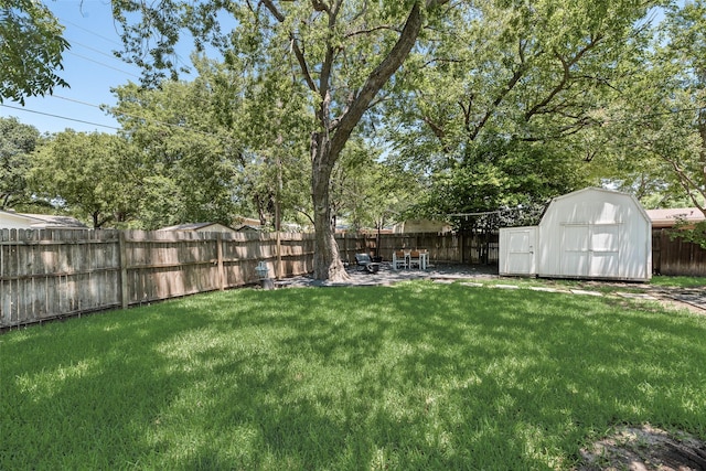 714 Silverstone Dr, Richardson, TX 75080 - fenced backyard with a storage shed and a patio area