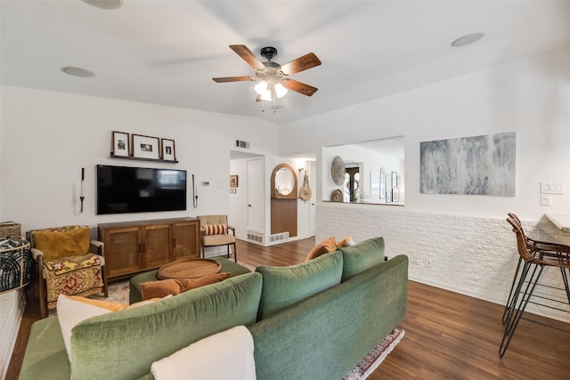 714 Silverstone Dr, Richardson, TX 75080 - living room with wood finished floors and ceiling fan