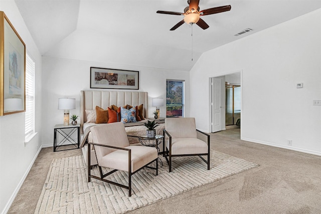 2904 Champlin Ct, Richardson, TX 75082 - bedroom featuring lofted ceiling, light carpet, and multiple windows