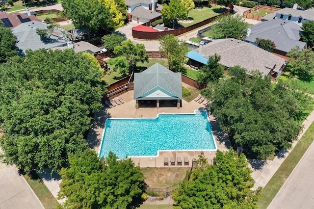 2904 Champlin Ct, Richardson, TX 75082 - aerial view of residential area featuring a pool area