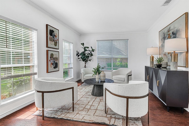 2904 Champlin Ct, Richardson, TX 75082 - living area featuring ornamental molding and wood finished floors