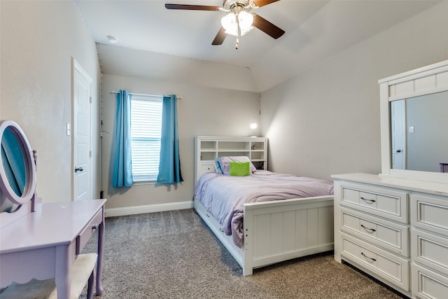 11825 Wulstone Rd, Fort Worth, TX 76052 - carpeted bedroom featuring vaulted ceiling and a ceiling fan