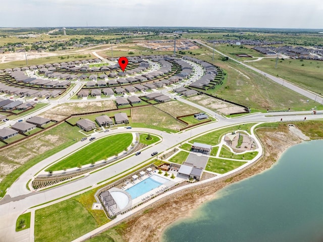 171 Tanager Dr, Rhome, TX 76078 - drone / aerial view of a large body of water and a pool