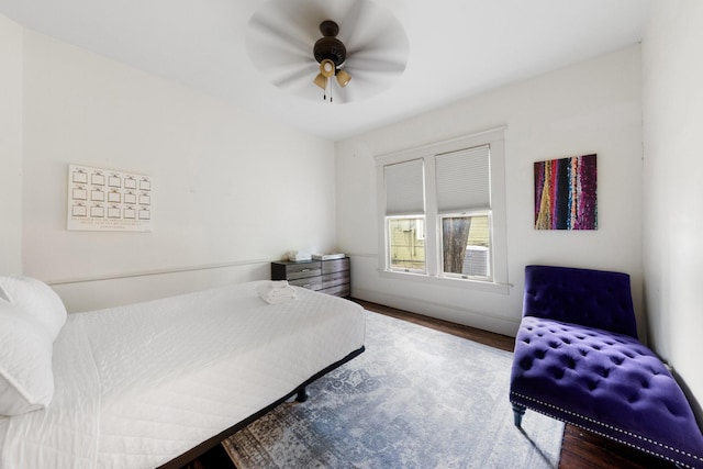 5502 Victor, Dallas, TX 75214 - bedroom with wood finished floors and ceiling fan