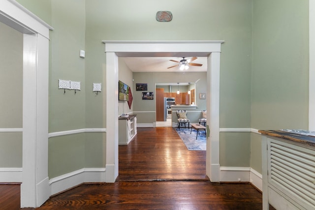 5502 Victor, Dallas, TX 75214 - corridor with wood finished floors and baseboards