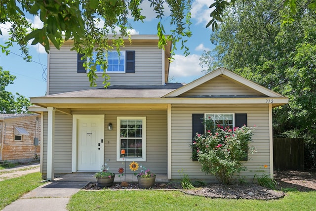 312 Robertson St, Denton, TX 76205 - view of front of property with a porch and roof with shingles