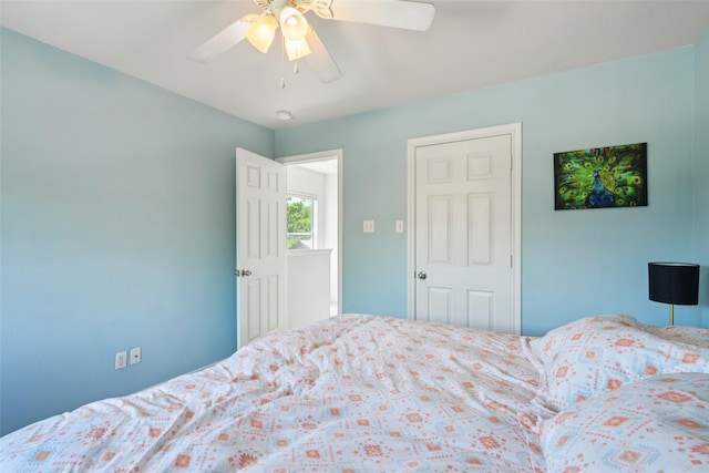 312 Robertson St, Denton, TX 76205 - bedroom featuring ceiling fan