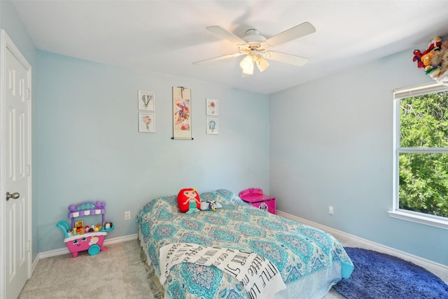 312 Robertson St, Denton, TX 76205 - bedroom featuring carpet flooring and ceiling fan