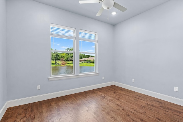 2604 Silverado Trl, Sherman, TX 75092 - empty room with wood finished floors and a ceiling fan