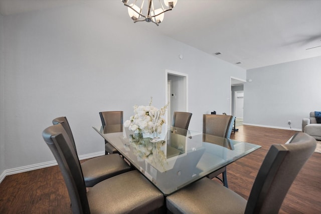 5603 Farris Dr, Arlington, TX 76017 - dining space with a chandelier and wood finished floors