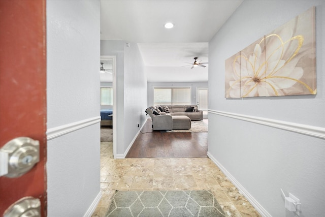5603 Farris Dr, Arlington, TX 76017 - hallway with stone finish flooring