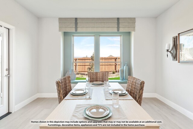 443 Aspen Way, Lavon, TX 75166 - dining area with light wood-type flooring and plenty of natural light