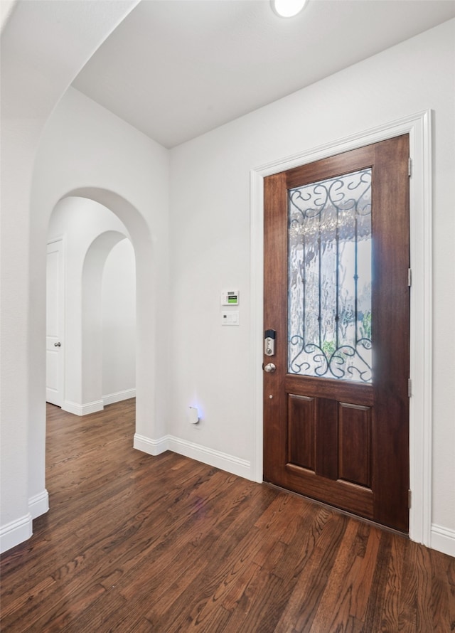 2751 Langley Way, Prosper, TX 75078 - foyer entrance featuring dark wood-type flooring and baseboards