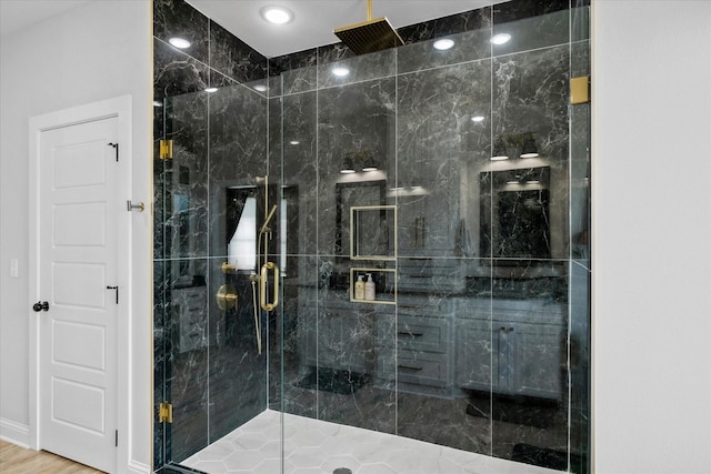12457 Maplewood Dr, Lindale, TX 75771 - full bath with a shower stall and baseboards