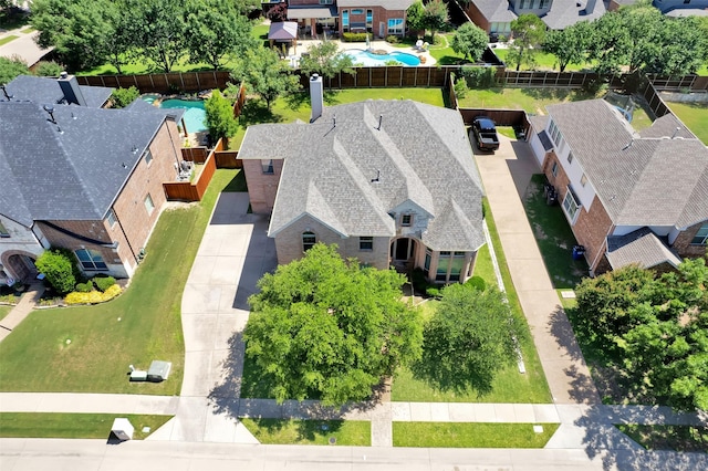1910 Saint Johns Ave, Allen, TX 75002 - aerial perspective of suburban area featuring a pool
