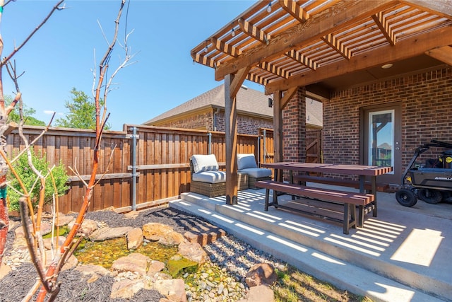 2265 Obsidian Dr, Little Elm, TX 76227 - view of patio with a pergola