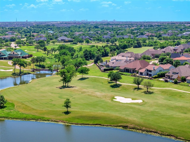 1400 Lakeside Dr, Prosper, TX 75078 - aerial perspective of suburban area with a local golf course and a large body of water