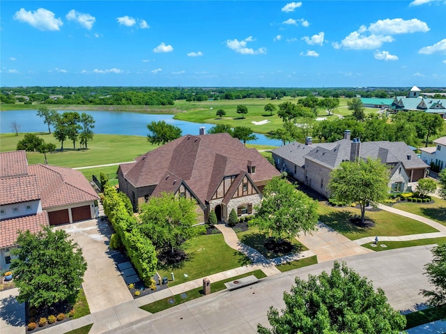 1400 Lakeside Dr, Prosper, TX 75078 - aerial perspective of suburban area featuring a large body of water and a golf course