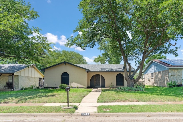 1037 Alicia Ln, Lancaster, TX 75134 - view of front of house with a front yard and brick siding