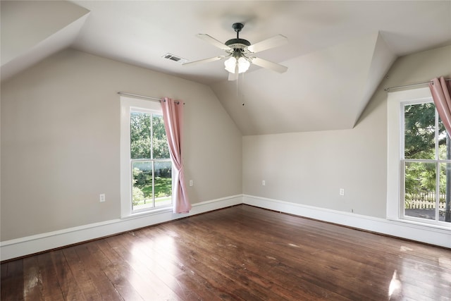 401 N Benge, Mckinney, TX 75069 - bonus room featuring hardwood / wood-style flooring, lofted ceiling, and a ceiling fan