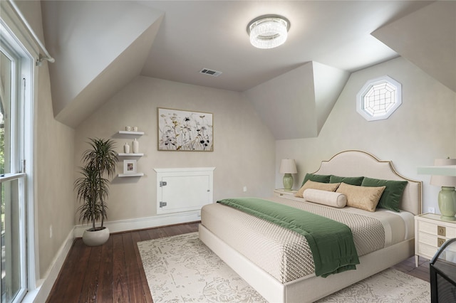 401 N Benge, Mckinney, TX 75069 - bedroom with hardwood / wood-style flooring and lofted ceiling