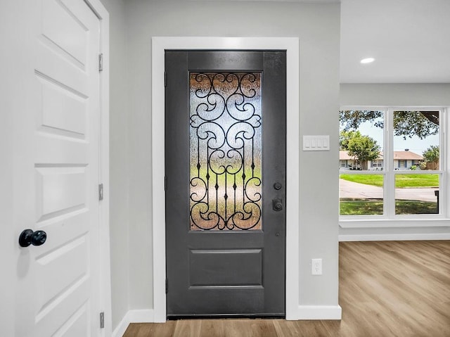 3505 Morningstar Ln, Farmers Branch, TX 75234 - foyer featuring wood finished floors and recessed lighting