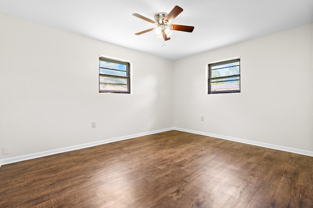 301 Sunset Blvd, Hewitt, TX 76643 - empty room featuring plenty of natural light, dark wood-type flooring, and ceiling fan