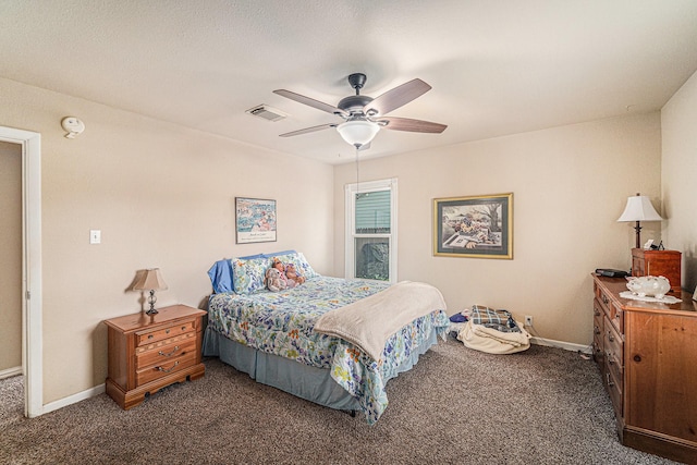 504 Harrison Ln, Hurst, TX 76053 - bedroom featuring carpet floors and ceiling fan