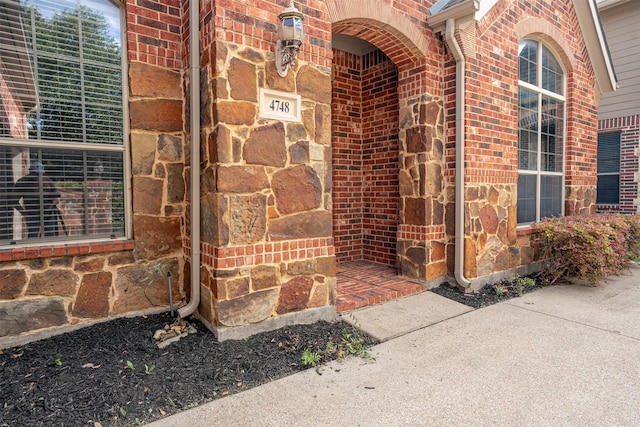 4748 Mcbreyer Pl, Fort Worth, TX 76244 - entrance to property featuring brick siding and stone siding