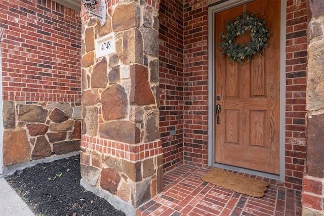 4748 Mcbreyer Pl, Fort Worth, TX 76244 - property entrance with brick siding
