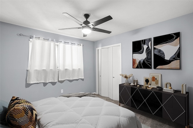 1914 Normandy Dr, Irving, TX 75060 - carpeted bedroom featuring a closet and ceiling fan