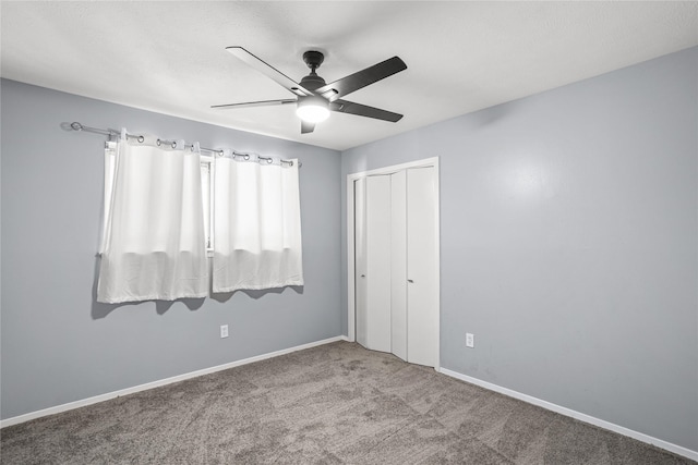 1914 Normandy Dr, Irving, TX 75060 - unfurnished bedroom with carpet flooring, a closet, and a ceiling fan