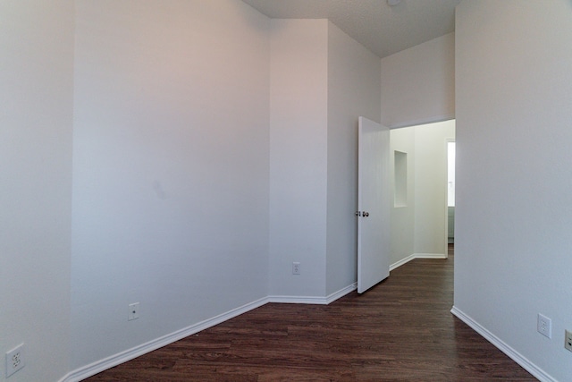 6736 Braeview Dr, Fort Worth, TX 76137 - unfurnished room with dark wood-style flooring and baseboards