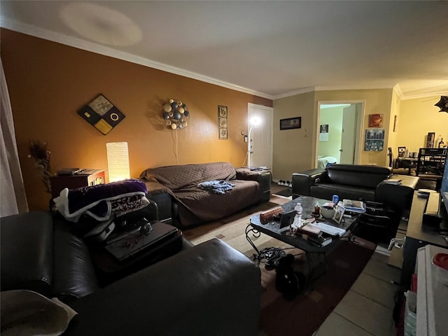 18333 Roehampton Dr Unit 513, Dallas, TX 75252 - tiled living area featuring crown molding