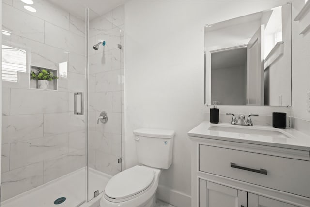 4807 Bedford Dr, Mesquite, TX 75150 - full bathroom featuring vanity and a marble finish shower