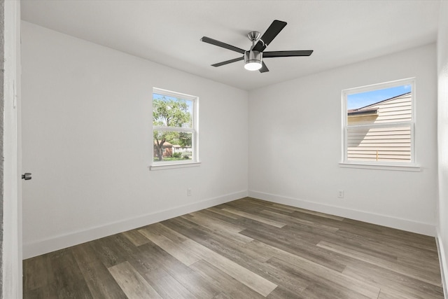 4807 Bedford Dr, Mesquite, TX 75150 - unfurnished room with wood finished floors and ceiling fan