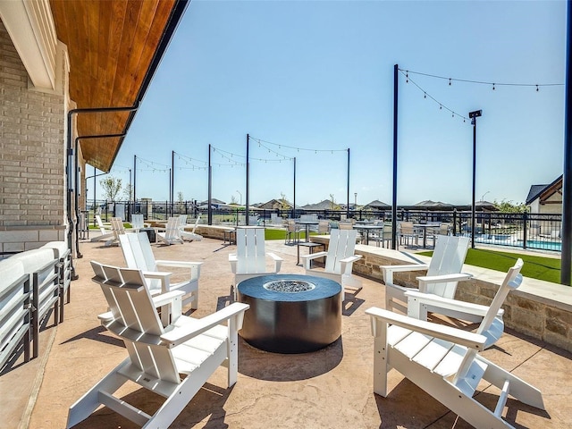 1016 Croxley Way, Fort Worth, TX 76247 - view of patio featuring an outdoor fire pit