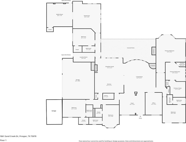 1861 Sand Creek Dr, Prosper, TX 75078 - view of property floor plan