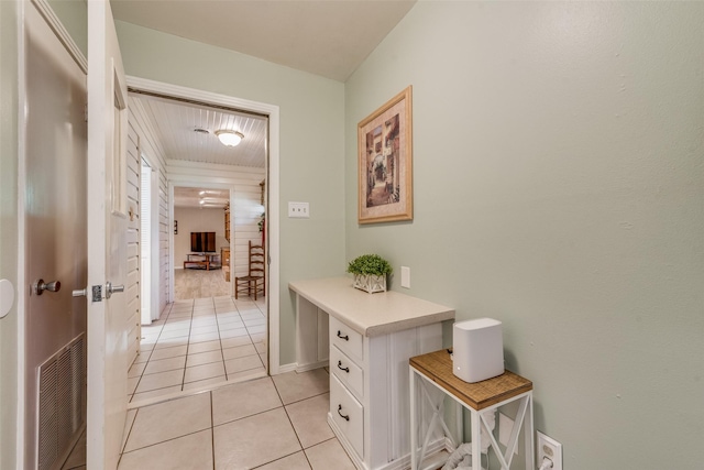 1102 Griffith Ave, Terrell, TX 75160 - hallway featuring light tile patterned floors